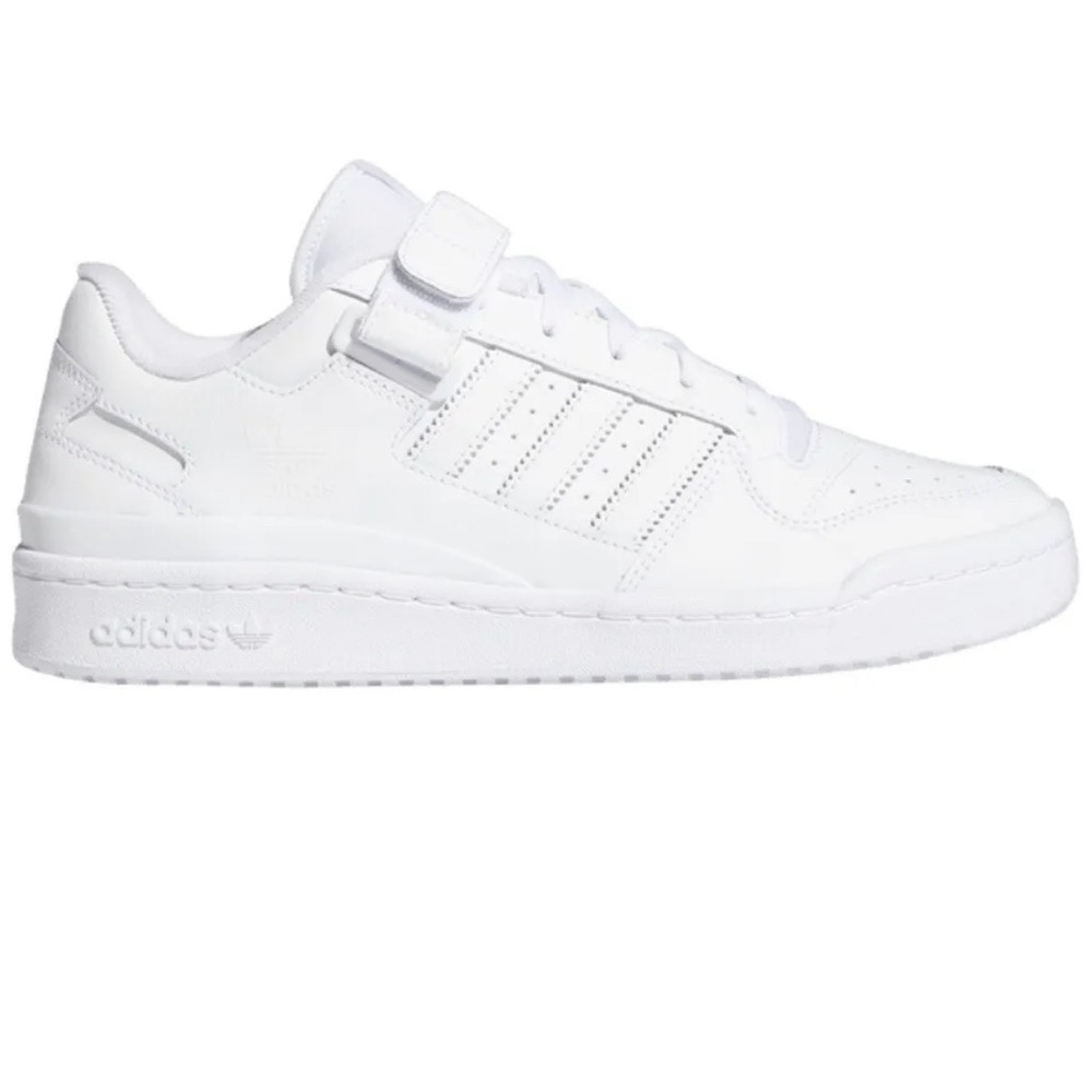 NIB $110 Men adidas Originals Forum Low White Triple FY7755 Sz 4